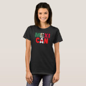 Mexico Canada vlag Geëigend voor Half Canada Mexic T-shirt (Voorkant volledig)