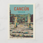 Mexico, Cancún, Quintana Roo, Yucatán, Maya-ruïne Briefkaart (Voorkant)