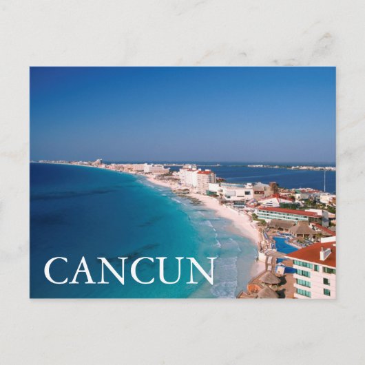 Mexico, Cancun, Uitzicht van hotels vanuit de luch Briefkaart (Voorkant)