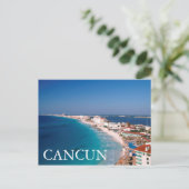 Mexico, Cancun, Uitzicht van hotels vanuit de luch Briefkaart (Staand voorkant)
