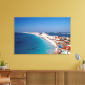 Mexico, Cancun, Uitzicht van hotels vanuit de luch Canvas Afdruk (Insitu (Woonkamer))