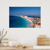 Mexico, Cancun, Uitzicht van hotels vanuit de luch Poster (Keuken)