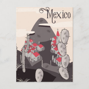 Mexico Cartoon Town Briefkaart