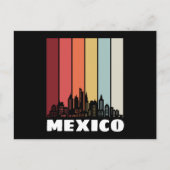 Mexico CDMX Cityscape Retro Sunset Briefkaart (Voorkant)