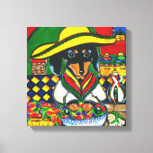 MEXICO CHEF DACHSHUND CANVAS AFDRUK (Voorkant)