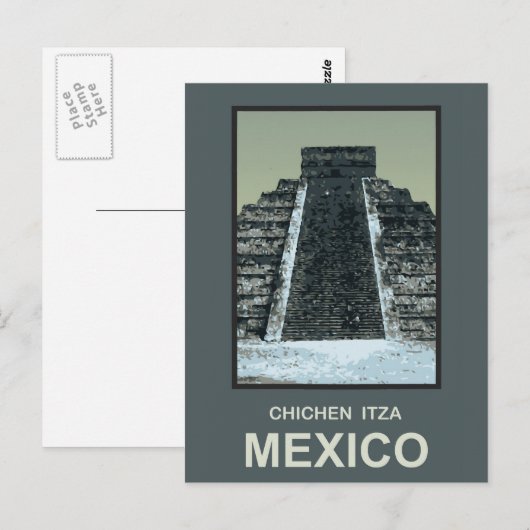 Mexico Chichen Itza Briefkaart (Voorkant / Achterkant)