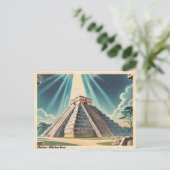 Mexico Chichen Itza Vintage Reizen Briefkaart (Staand voorkant)