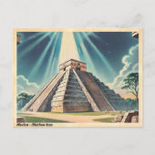 Mexico Chichen Itza Vintage Reizen Briefkaart (Voorkant)