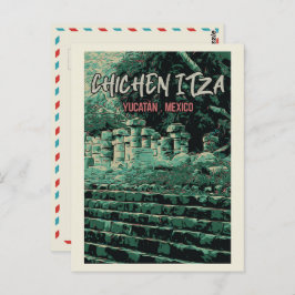 Mexico, Chichén Itzá, Yucatán, Maya ruins Briefkaa Briefkaart