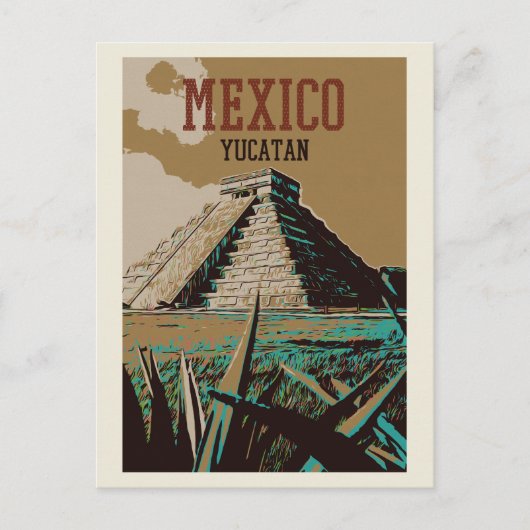 Mexico, Chichén Itzá, Yucatán, Maya ruins Briefkaa Briefkaart (Voorkant)