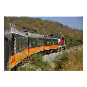 Mexico, Chihuahua, Copper Canyon. Uitzicht van Foto Afdruk