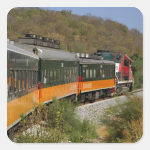 Mexico, Chihuahua, Copper Canyon. Uitzicht van Vierkante Sticker