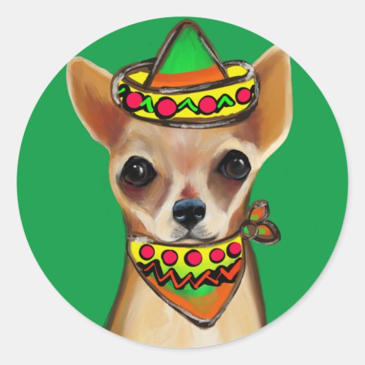 Mexico Chihuahua Ronde Sticker (Voorkant)
