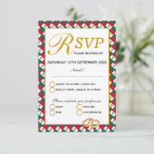 MEXICO Christelijke Bruiloft RSVP Response Kaart (Staand voorkant)