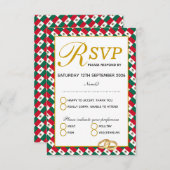 MEXICO Christelijke Bruiloft RSVP Response Kaart (Voorkant / Achterkant)