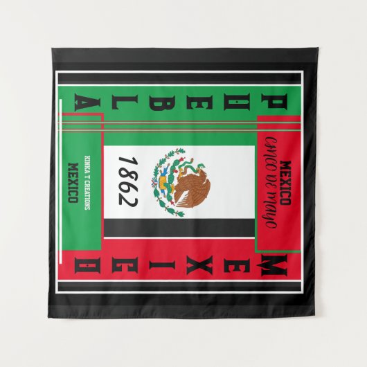 Mexico - Cinco de Mayo Wandkleed (Voorkant (horizontaal))