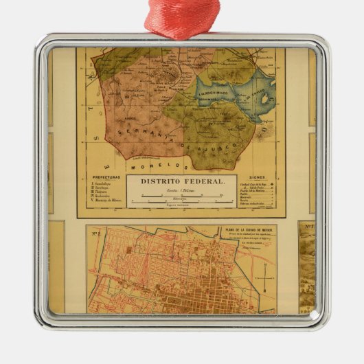 Mexico City 2 Metalen Ornament (Voorkant)