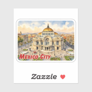 Mexico City Aquarel Sticker