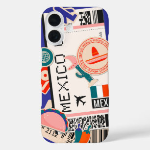 Mexico City Boarding Pass – MEX Airport Cultuur iPhone 16 Hoesje