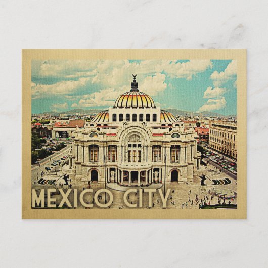 Mexico City Briefkaart Vintage Travel Briefkaart (Voorkant)