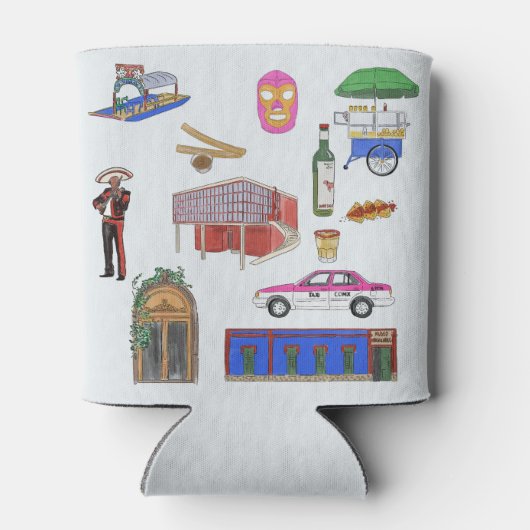 Mexico City bruiloft Blikjeskoeler (Achterkant)