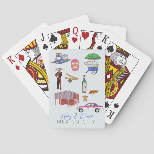 Mexico City bruiloft Pokerkaarten (Achterkant)