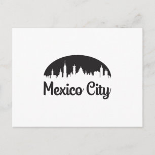 Mexico City Cityscape Skyline Trip Funny Gift Idee Briefkaart