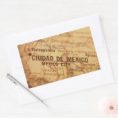 MEXICO CITY  kaart Rechthoekige Sticker (Envelop)