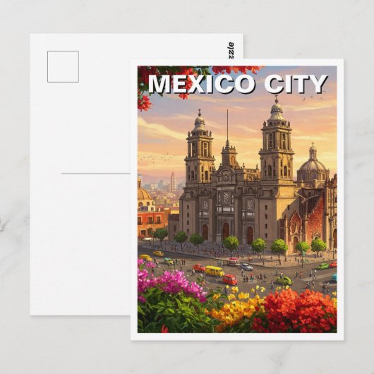 Mexico City-kathedraal Briefkaart (Voorkant / Achterkant)
