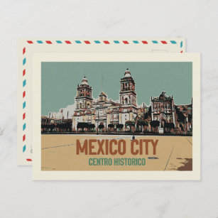 Mexico City-kathedraal, historisch centrum, Mexico Briefkaart