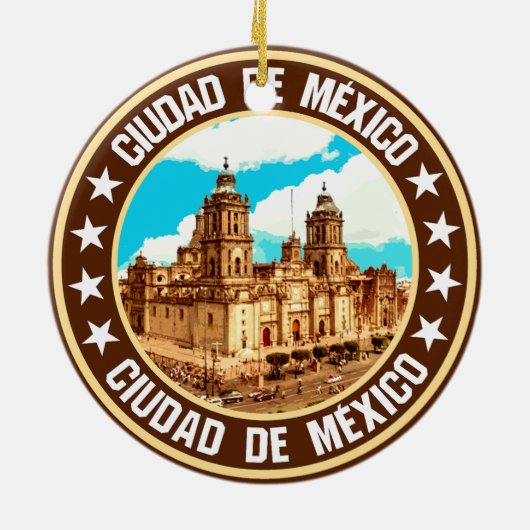 Mexico City Keramisch Ornament (Achterkant)