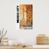 Mexico City Kunst Westerse Reisposter Mexicaans Poster (Keuken)