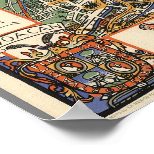  Mexico City Map Poster (Hoek)