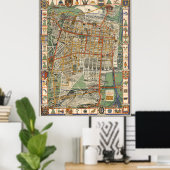 Mexico City Map Poster (Thuiskantoor)