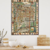 Mexico City Map Poster (Keuken)