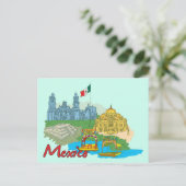 Mexico City, Mexico beroemde stad Briefkaart (Staand voorkant)