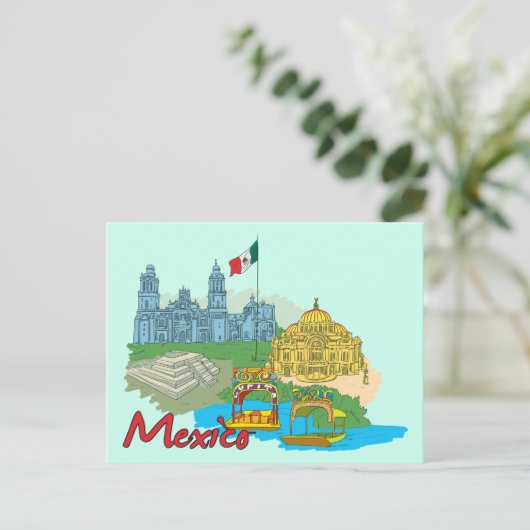 Mexico City, Mexico beroemde stad Briefkaart (Staand voorkant)