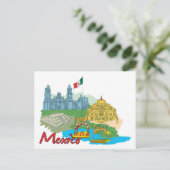 Mexico City, Mexico beroemde stad Briefkaart (Staand voorkant)