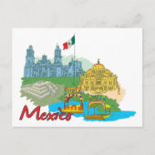 Mexico City, Mexico beroemde stad Briefkaart (Voorkant)