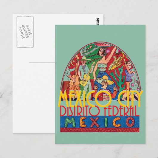 MEXICO CITY Mexico Briefkaart (Voorkant / Achterkant)