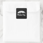 Mexico City Mexico Cityscape Skyline Funny Gift Vierkante Sticker (Tas)