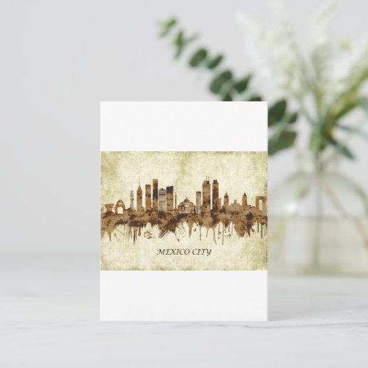 Mexico City Mexico Cityscape Uitnodiging Briefkaart (Staand voorkant)