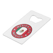 Mexico City Mexico Creditkaart Flessenopener (Voorkant Gekanteld)