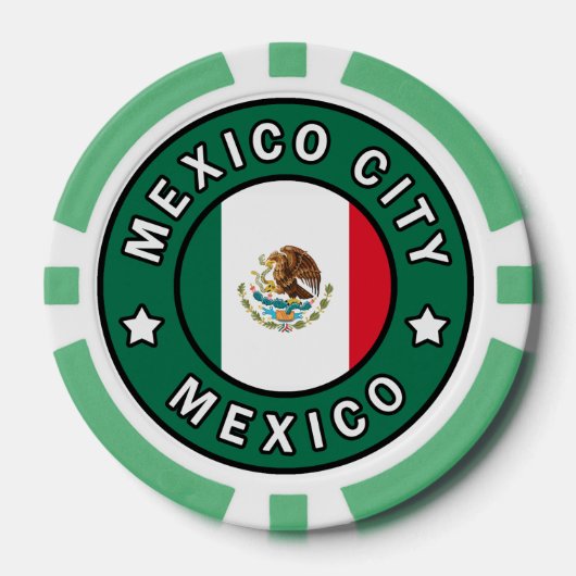 Mexico City Mexico Pokerchips (Voorkant)