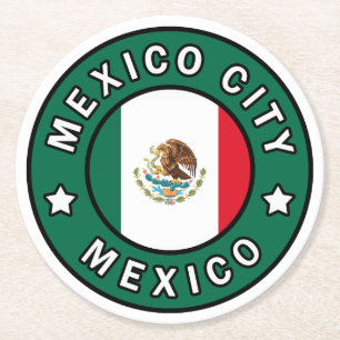Mexico City Mexico Ronde Kartonnen Onderzetter