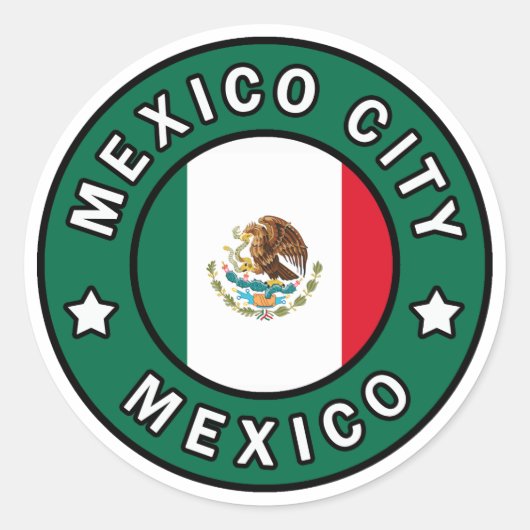 Mexico City Mexico Ronde Sticker (Voorkant)