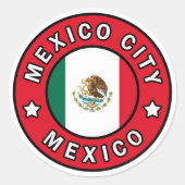 Mexico City Mexico Ronde Sticker (Voorkant)