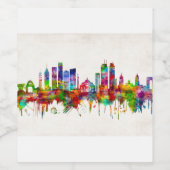 Mexico City Mexico Skyline Wijn Etiket (Enkel label)