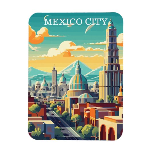 Mexico City Mexico Travel Souvenir Magneet (Verticaal)