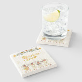 Mexico City-onderzetter Stenen Onderzetter (Zijkant)